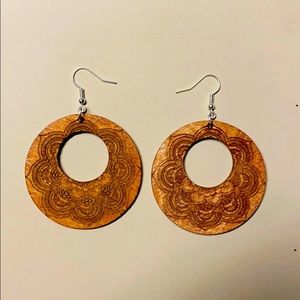 Laser engraved earrings